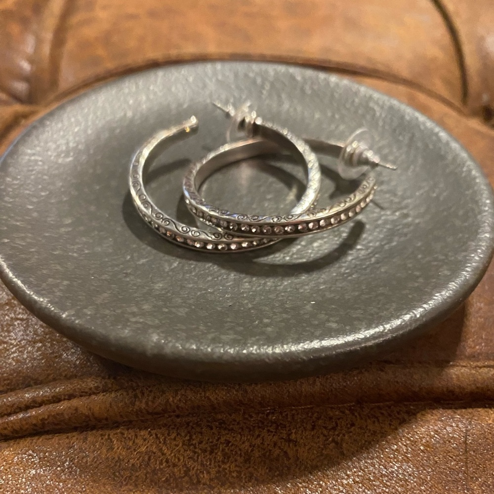 Brighton crystal hoop earrings